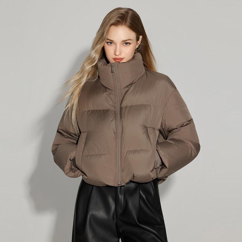 TaTu Petite Короткий пуховик со стразами и воротником-стойкой L