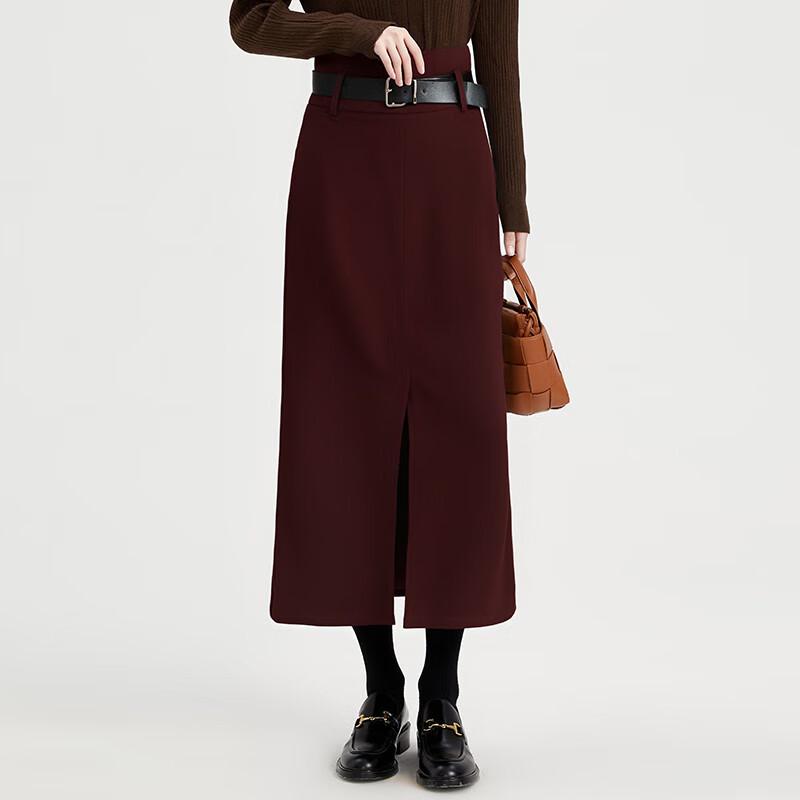 Tatu Autumn/Winter High-Waist Slit Midi Skirt M