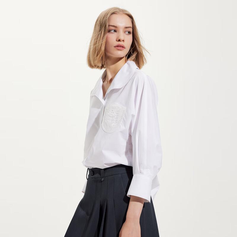 Tatu Women s Versatile Loose Long Sleeve Shirt M